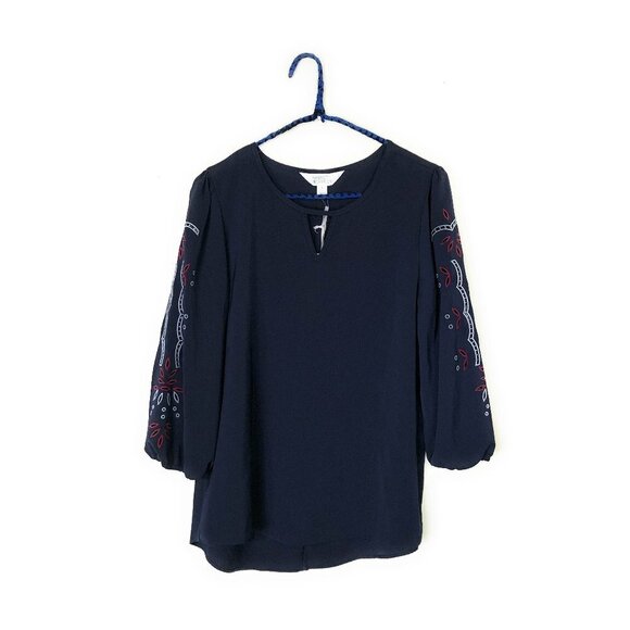 Stitch Fix Market & Spruce Embroidered Sleeve Top - Picture 1 of 4